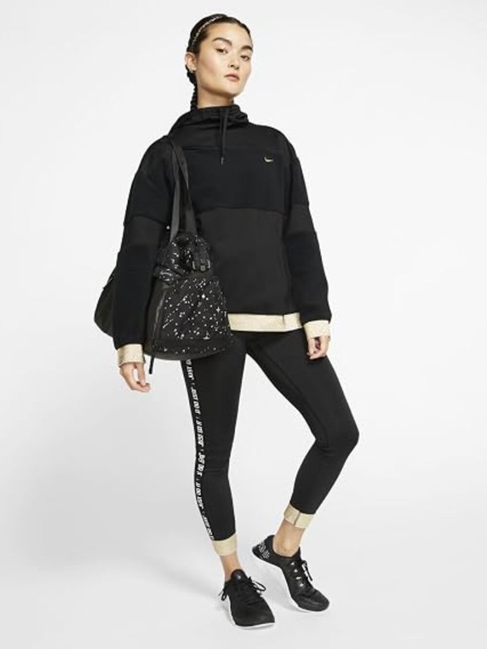 Nike One Icon Clash Glam Dunk Cuff 7/8 Training Leggings (style code BV5366) M
